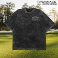 The Augusta T-shirt in Cement — garment-dyed heavyweight tee, Augusta Georgia — front